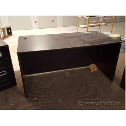 Espresso Straight Desk Shell